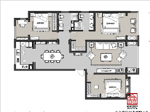 融创中心180平米装修户型解析