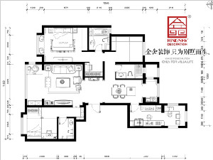 德贤公馆160平米装修户型解析