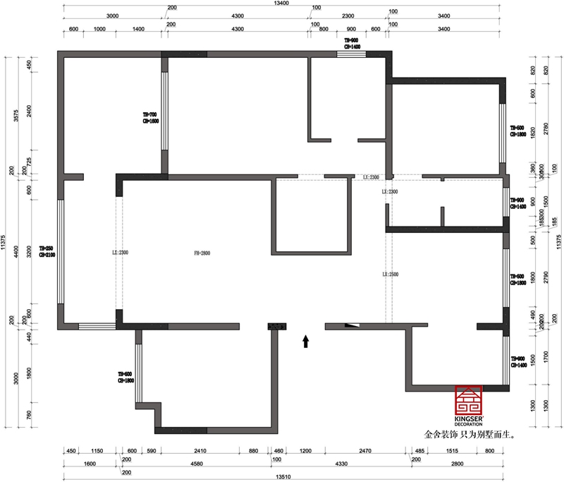 荣逸院子168平现代风格装饰装修效果图