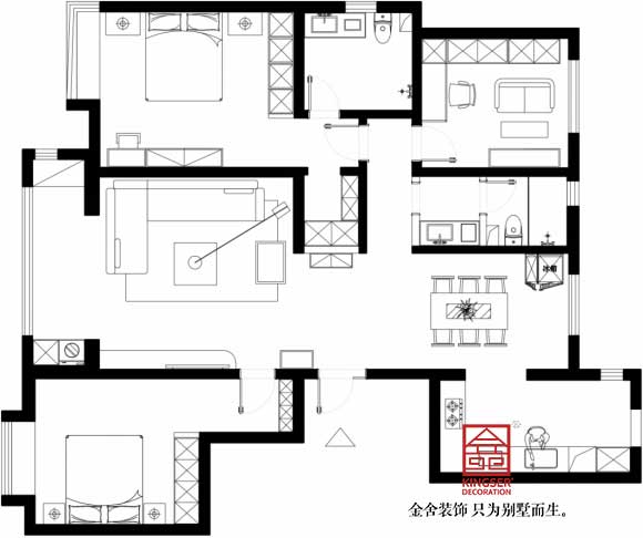 尚宾城173平米装修户型分析