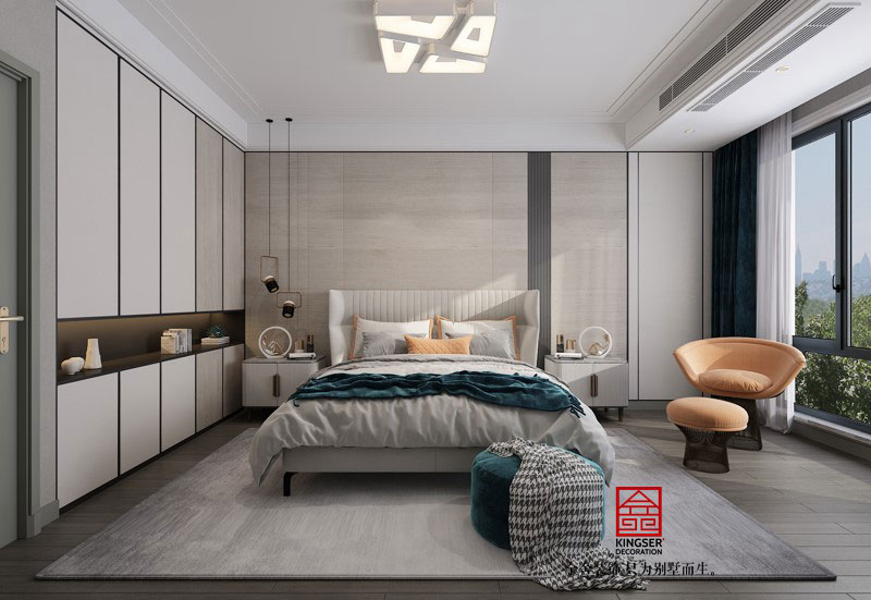 融创中心217平现代风格-卧室效果图
