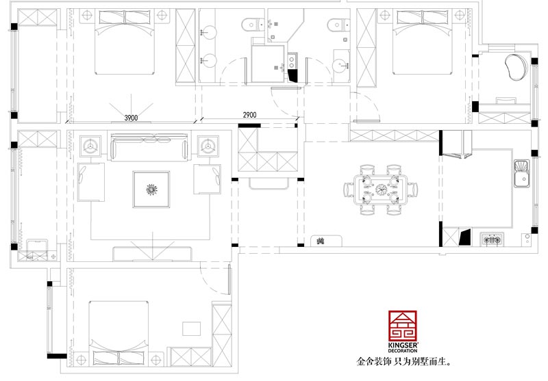 融创中心180平米户型解析