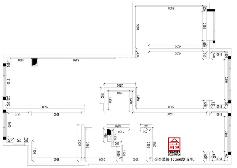 融创中心180平米原始户型图