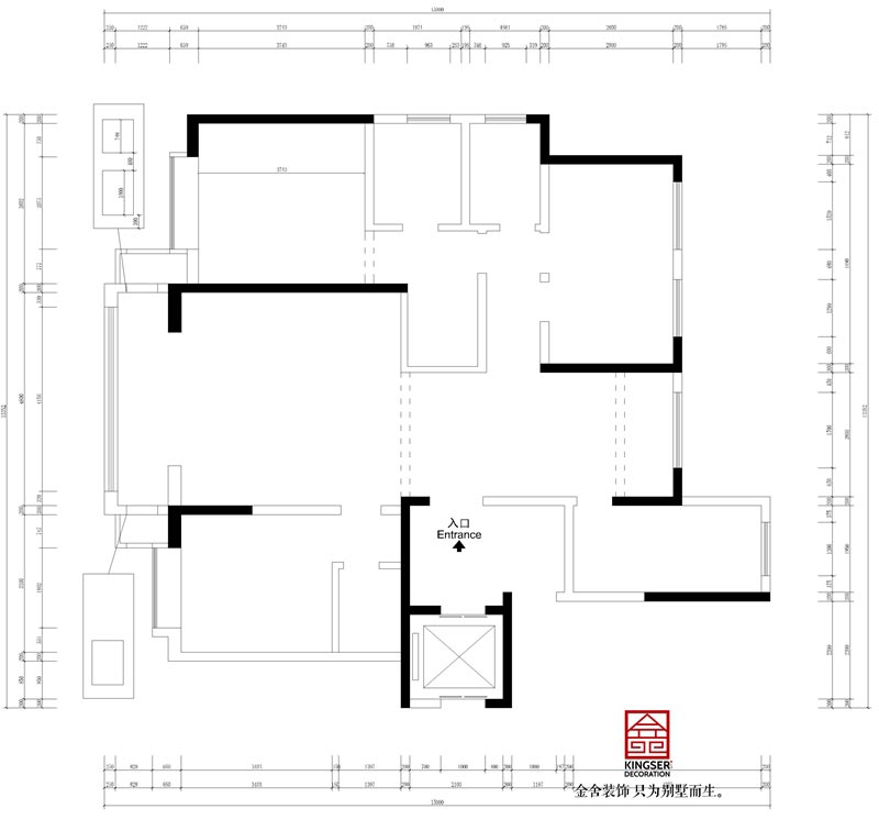 天山熙湖141平米户型原始平面图