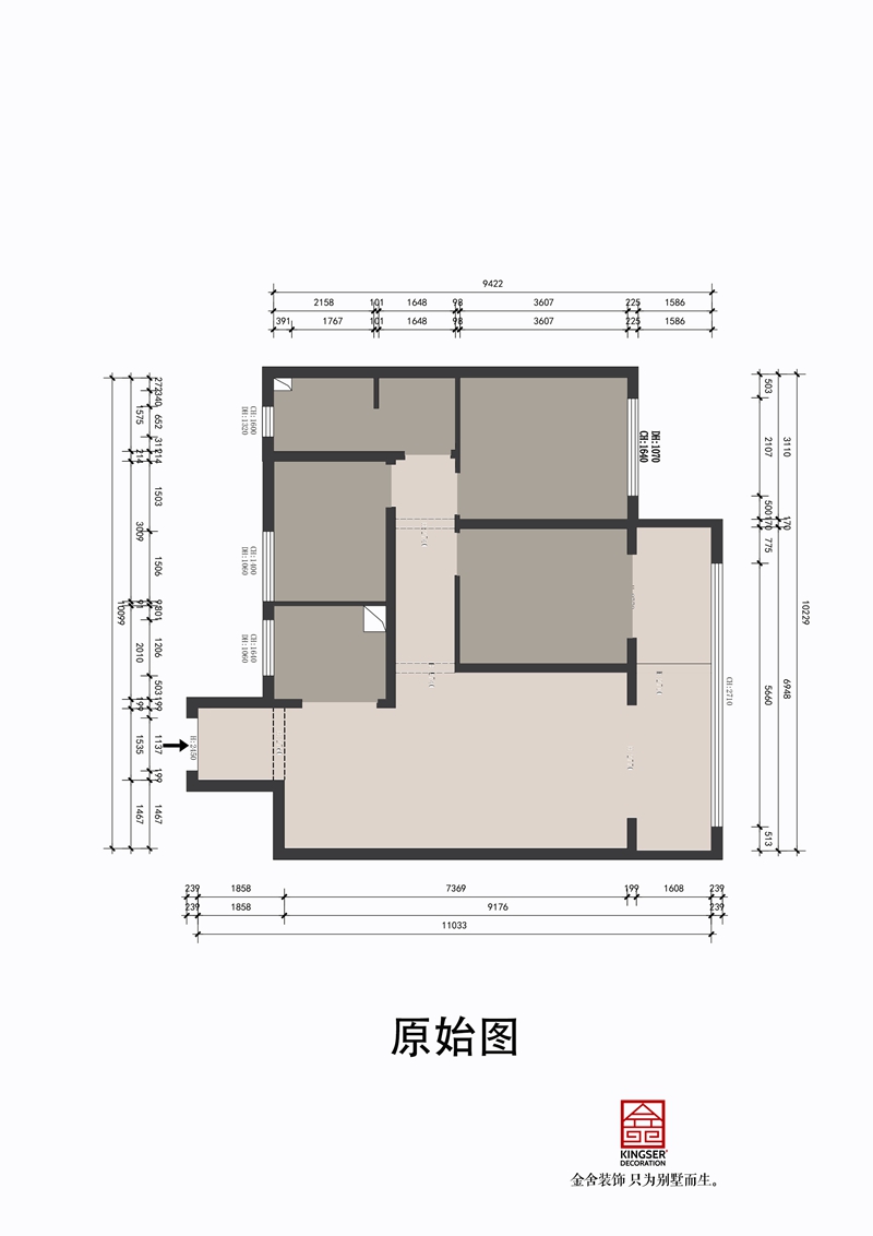 远洋晟庭130平米原始户型图