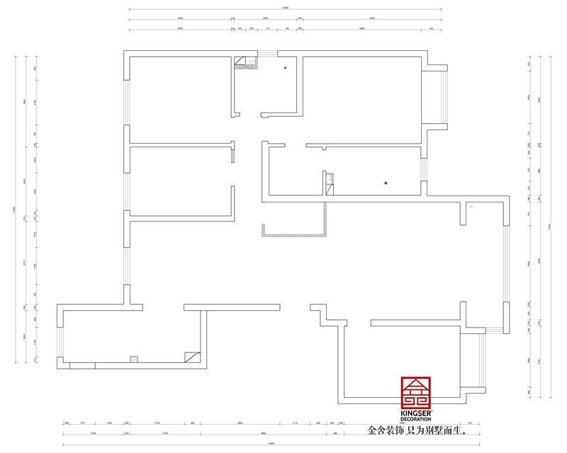 东南智汇城191平米户型设计平面布局图