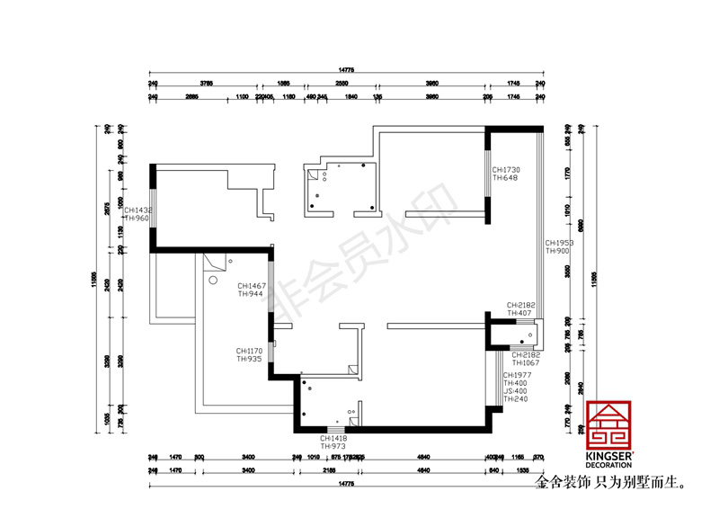 一层原始平面图