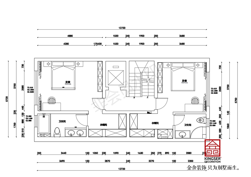 三层平面布置图