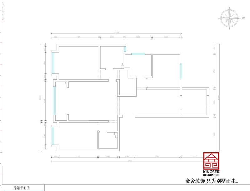 融创臻园壹号170平米户型原始平面图