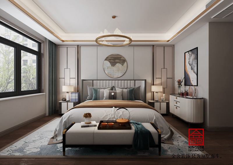 翰林国际新中式风格卧室装修设计