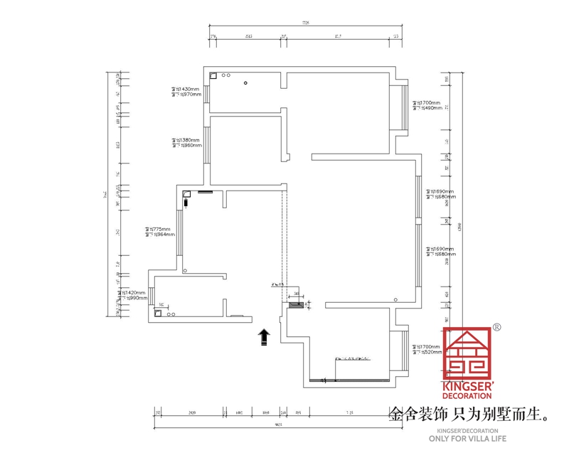 天保意境雅居三室两卫户型拆改图