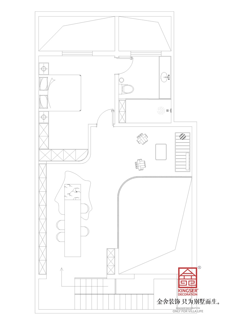 九里晴川现代简约风格户型平面布置图