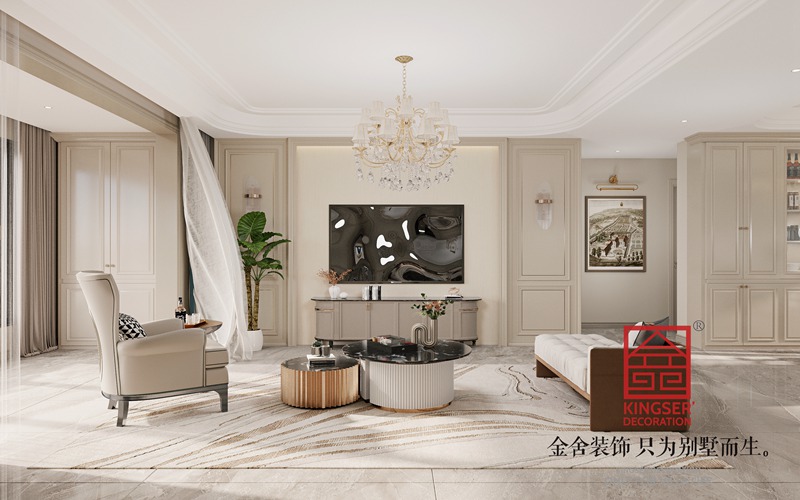 汉王府现代美式客厅装修效果图