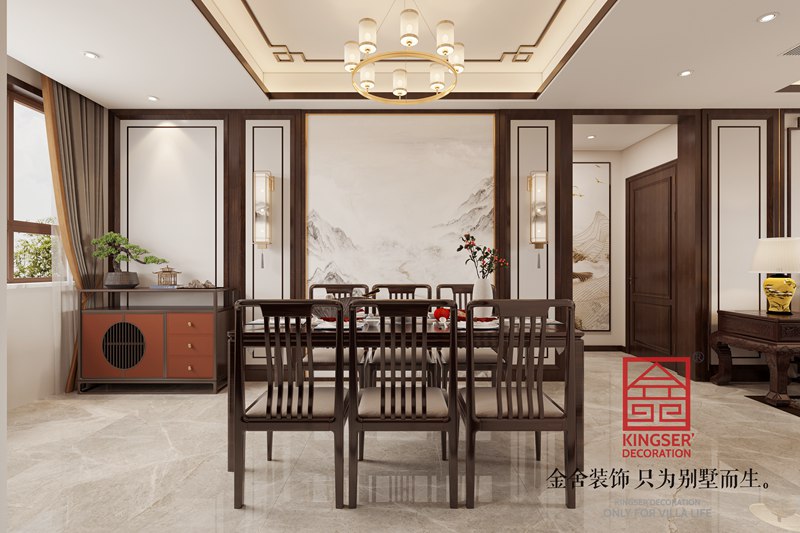 汉王府140平新中式风格装修设计