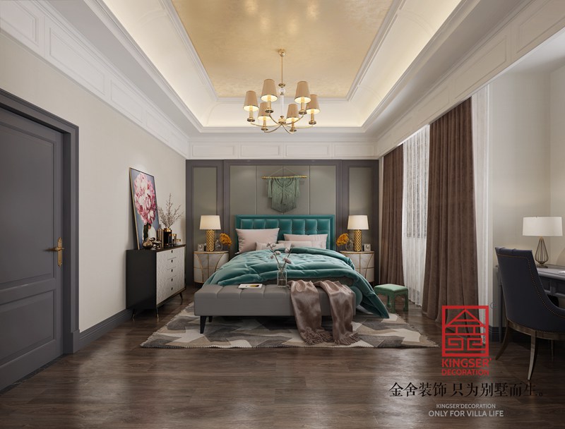 碧桂园267㎡港式轻奢风格卧室装修设计